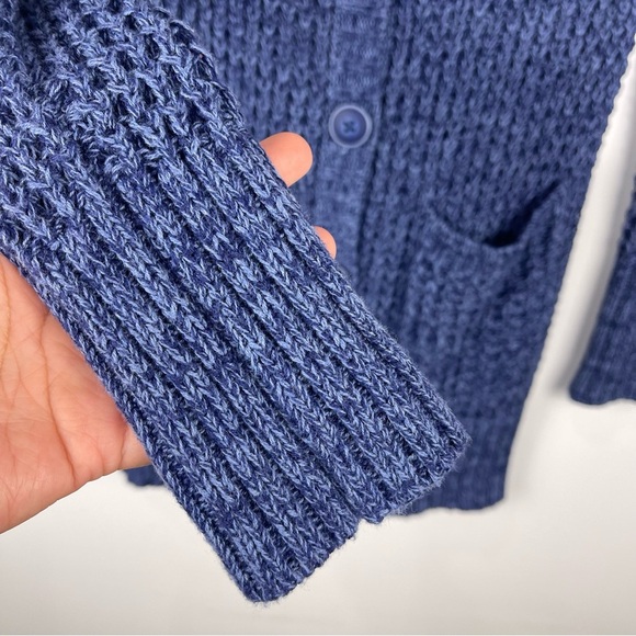 NEW American Eagle Long Cardigan Sweater Blue Pockets Knit Size Medium - Picture 4 of 8